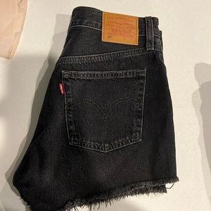 Levi’s 501 black denim shorts